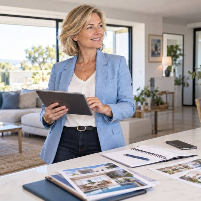 femme en reconversion agent immobilier après 50 ans