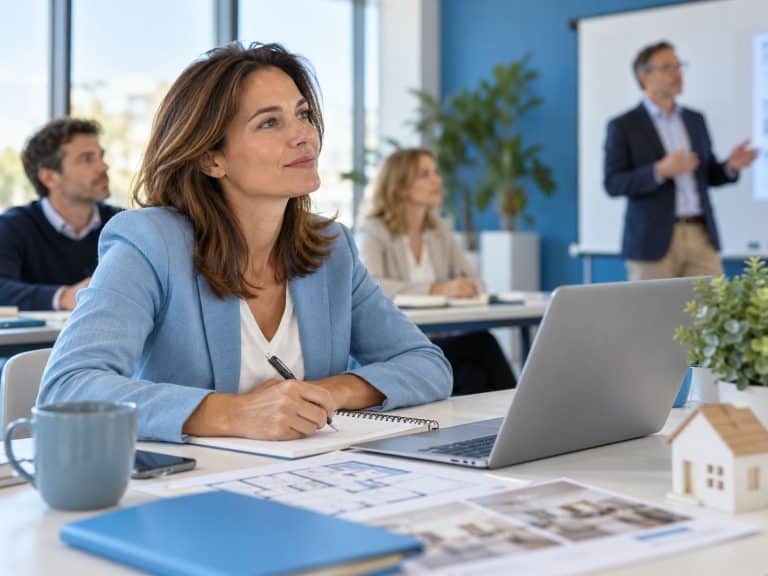 femme agent immobilier en formation loi alur